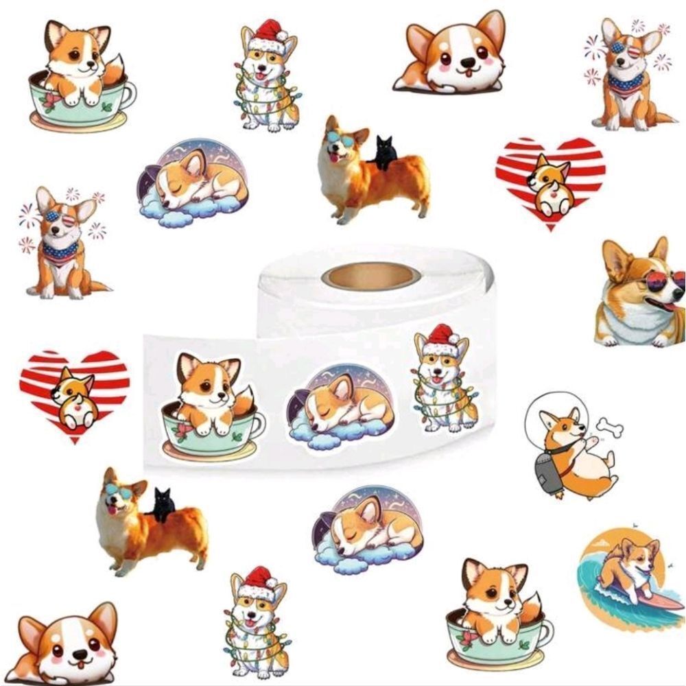 500 Corgi Dog Stickers